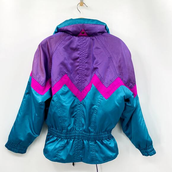 Vintage Retro Waist Sinched Ski Puffer Jacket - Picture 3 of 4